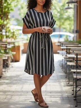 New Glory Black and White Dress M